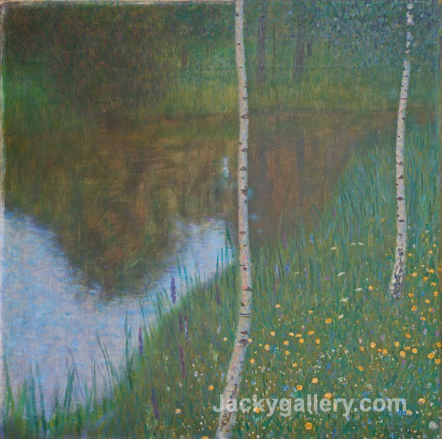 Lakeside With Birch Trees by Gustav Klimt paintings reproduction